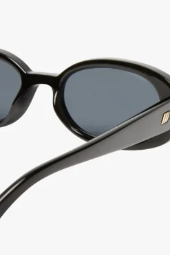 Le Specs Outta Love Oval Black Smoke Lens Sunglasses