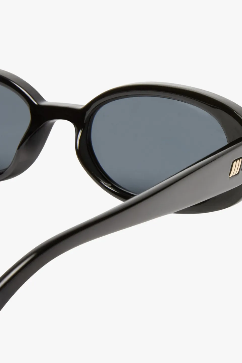 Le Specs Outta Love Oval Black Smoke Lens Sunglasses