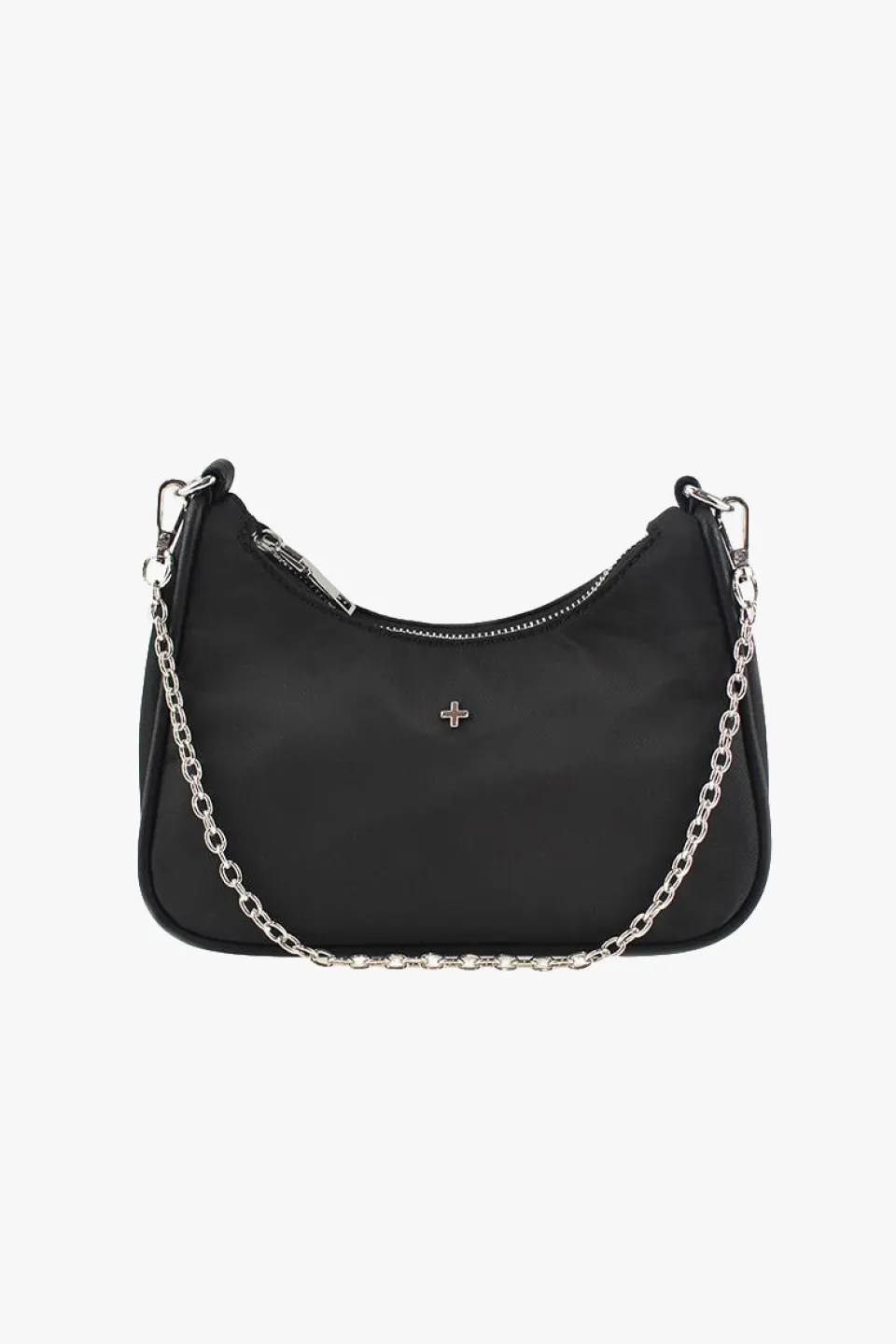 Peta + Jain Paloma Black Nylon Silver Hardware Crossbody Bag