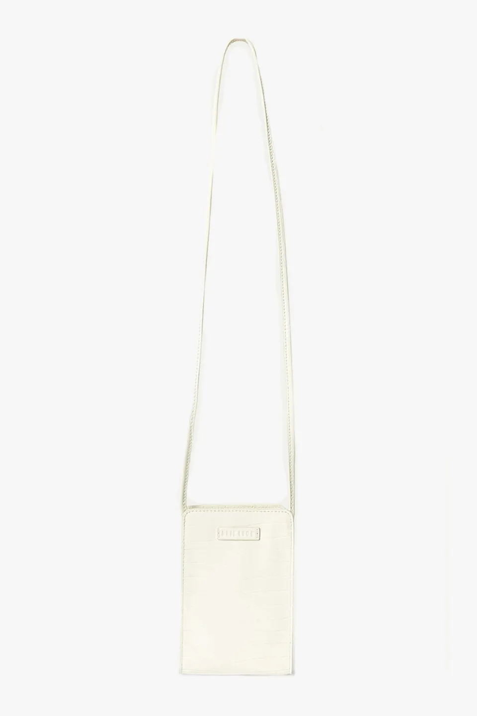 Brie Leon Paloma Ivory Brushed Croc Phone Bag
