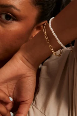 Humble + Heart Paper Clip Gold Bracelet