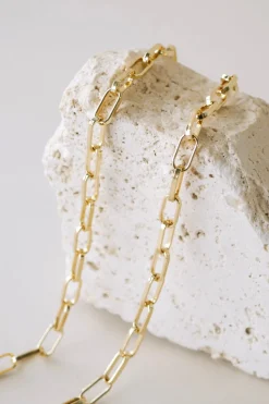 Humble + Heart Paper Clip Gold Necklace