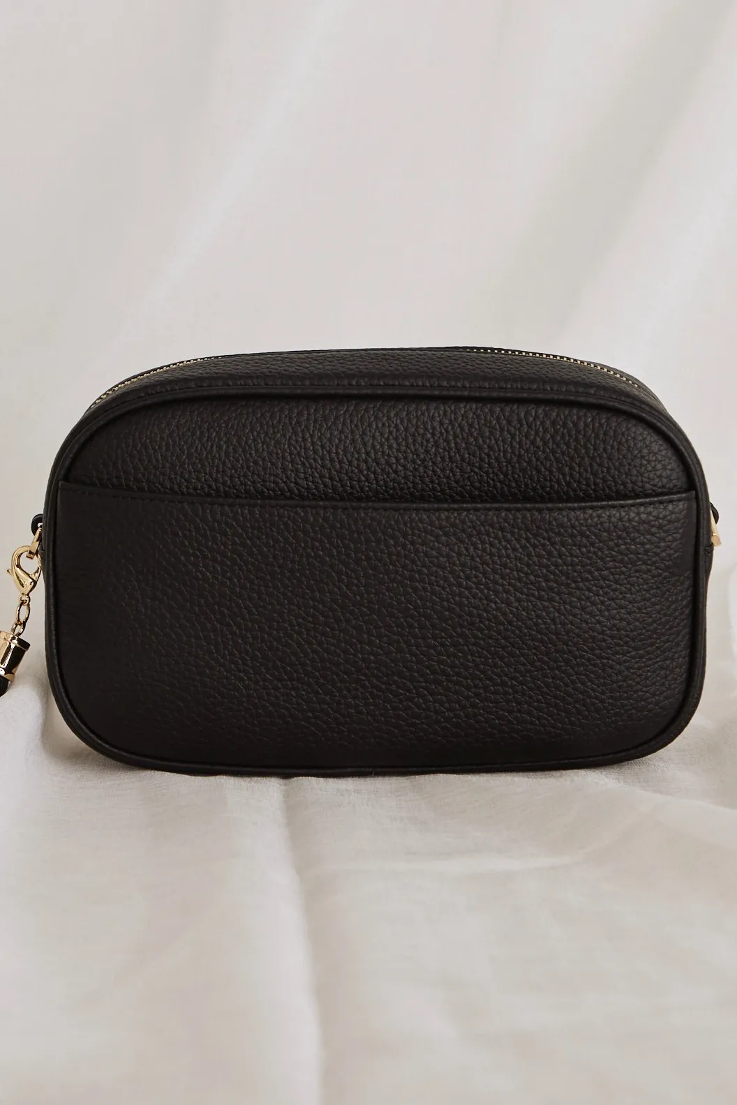 Among the Brave Paris Black Leather Diamond Quilted Bag