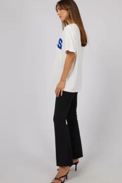 Jorge Paris Vintage White Blue Printed Tee