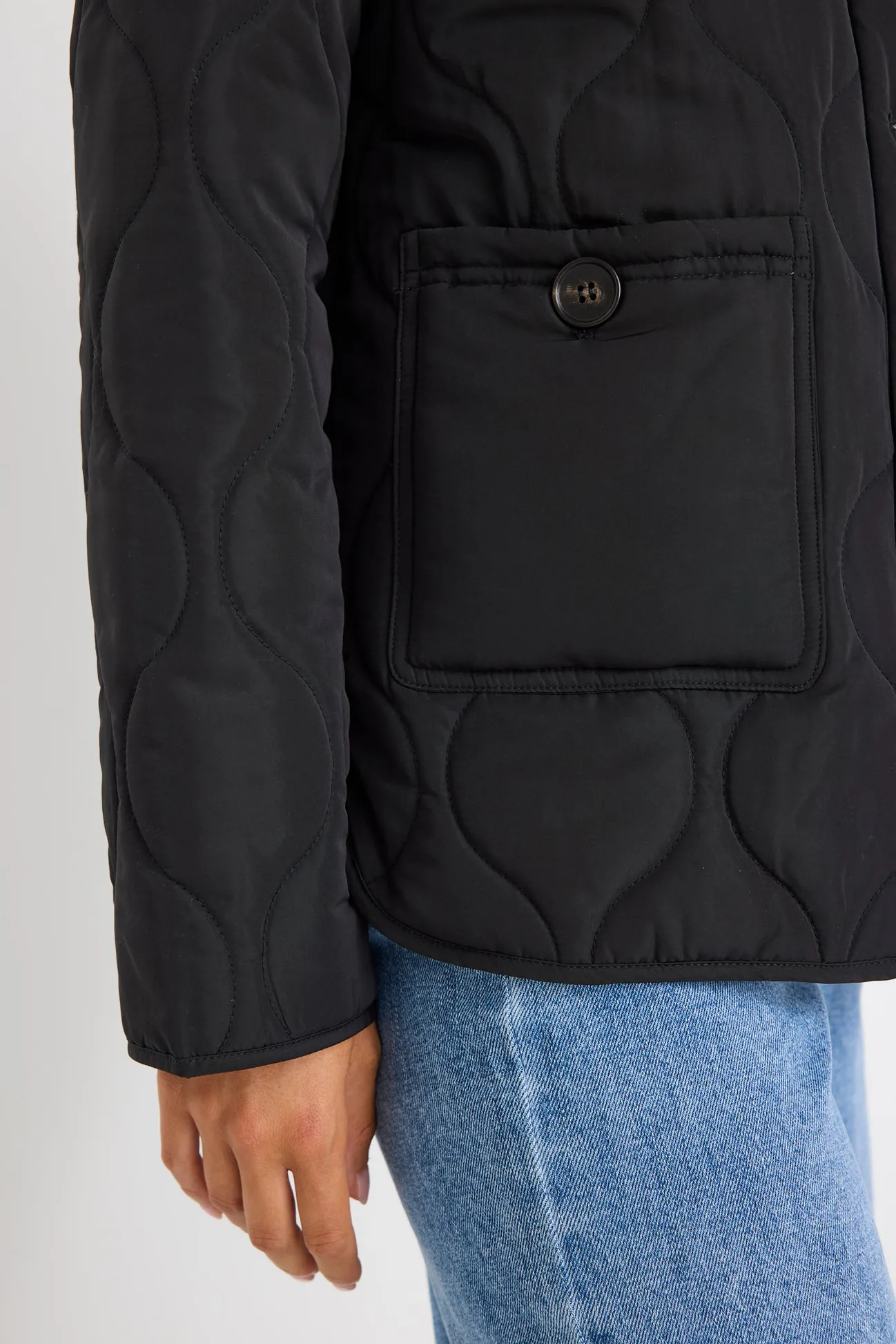Stories be Told Peak Black Oversized Padded Shell Jacket