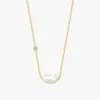 Ania Haie Pearl Bar Gold Necklace