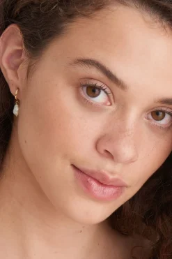 Ania Haie Pearl Mini Hoop Gold Earrings