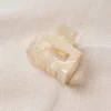 Love Lulu Pearl White Small Claw Clip