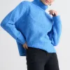 Ivy + Jack Penelope Azure Blue Roll Neck Knit Jumper