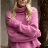 Ivy + Jack Penelope Fuchsia Roll Neck Knit Jumper