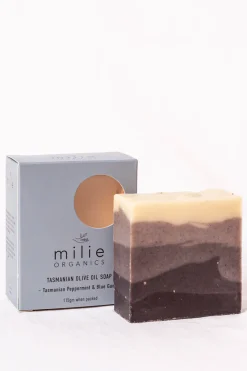 Milie Organics Peppermint + Blue Gum Organic Soap