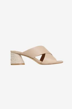 EOS Petora Nude Cross Leather Mule