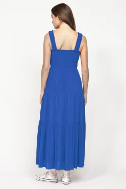 Ketz-Ke Piha Cobalt Tiered Maxi Dress