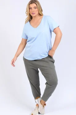 Elm Pima Dream Blue Relaxed Tee