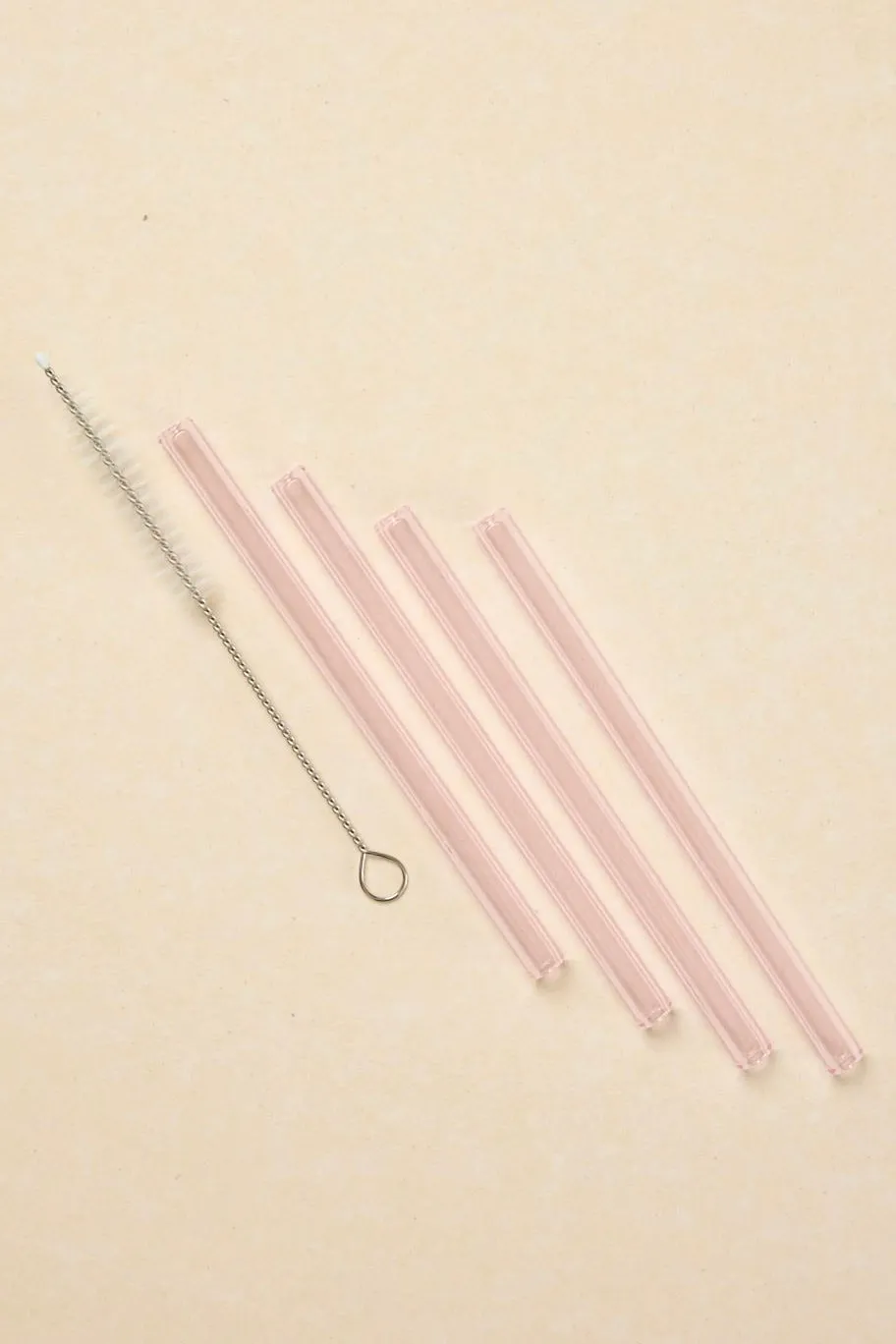 Willow u0026 Mae Pink Cocktail Short Reuseable Pk 4 Glass Drinking Straws