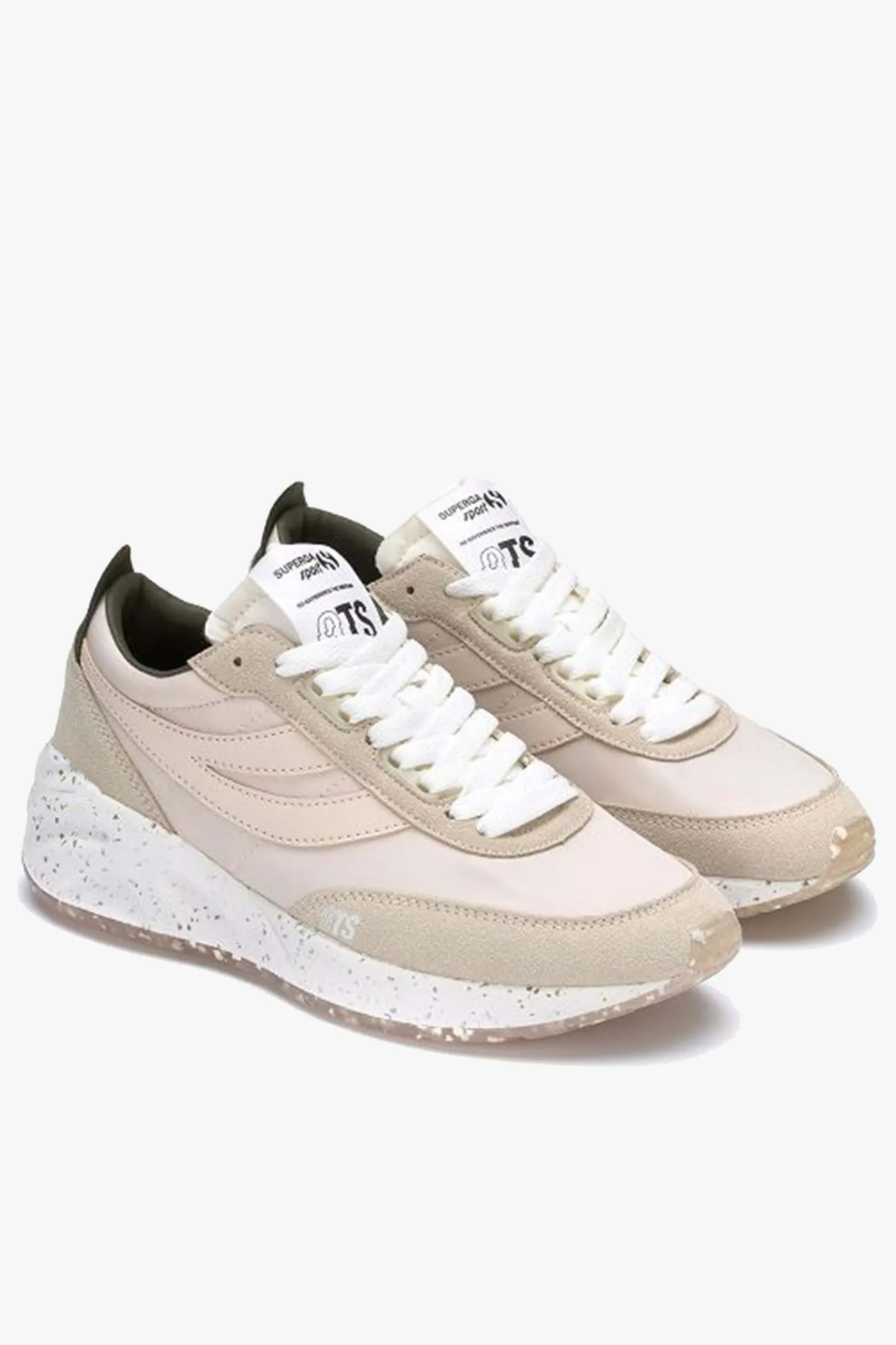 Superga 4089 Pink 9TS Slim Vegan Leather Trainers