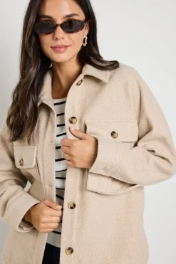 Stories be Told Pinot Taupe Oversized Shacket
