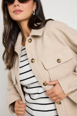 Stories be Told Pinot Taupe Oversized Shacket
