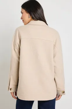 Stories be Told Pinot Taupe Oversized Shacket