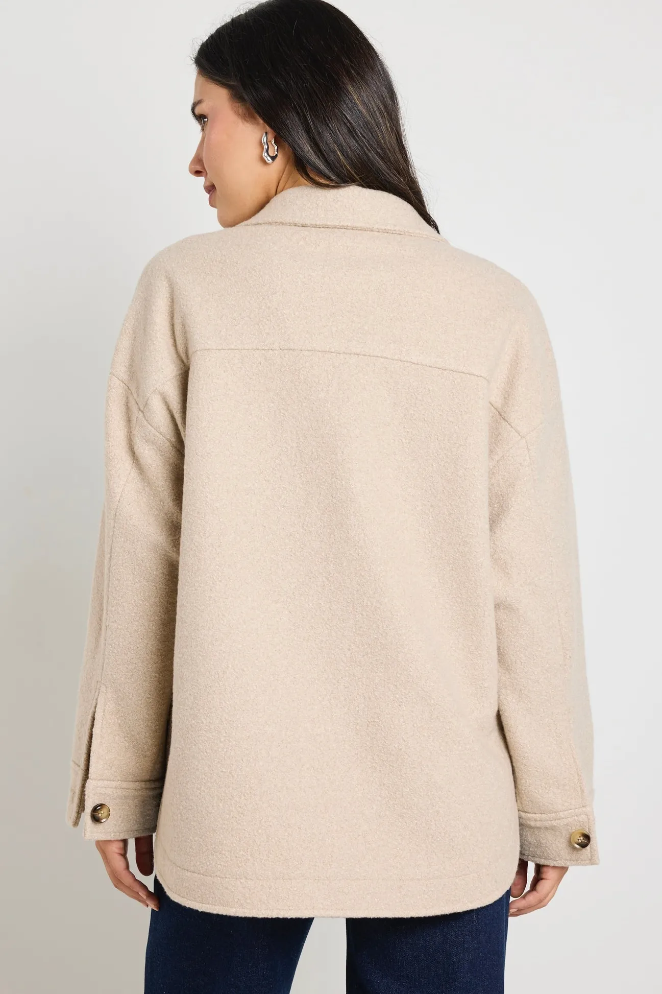 Stories be Told Pinot Taupe Oversized Shacket
