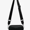 Status Anxiety Plunder Black Crossbody Bag Webbed Strap