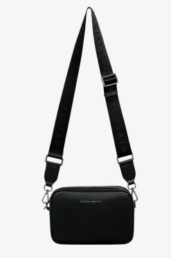 Status Anxiety Plunder Black Crossbody Bag Webbed Strap