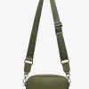 Status Anxiety Plunder Khaki Crossbody Bag Webbed Strap