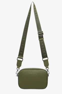 Status Anxiety Plunder Khaki Crossbody Bag Webbed Strap