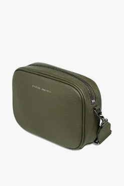 Status Anxiety Plunder Khaki Crossbody Bag Webbed Strap