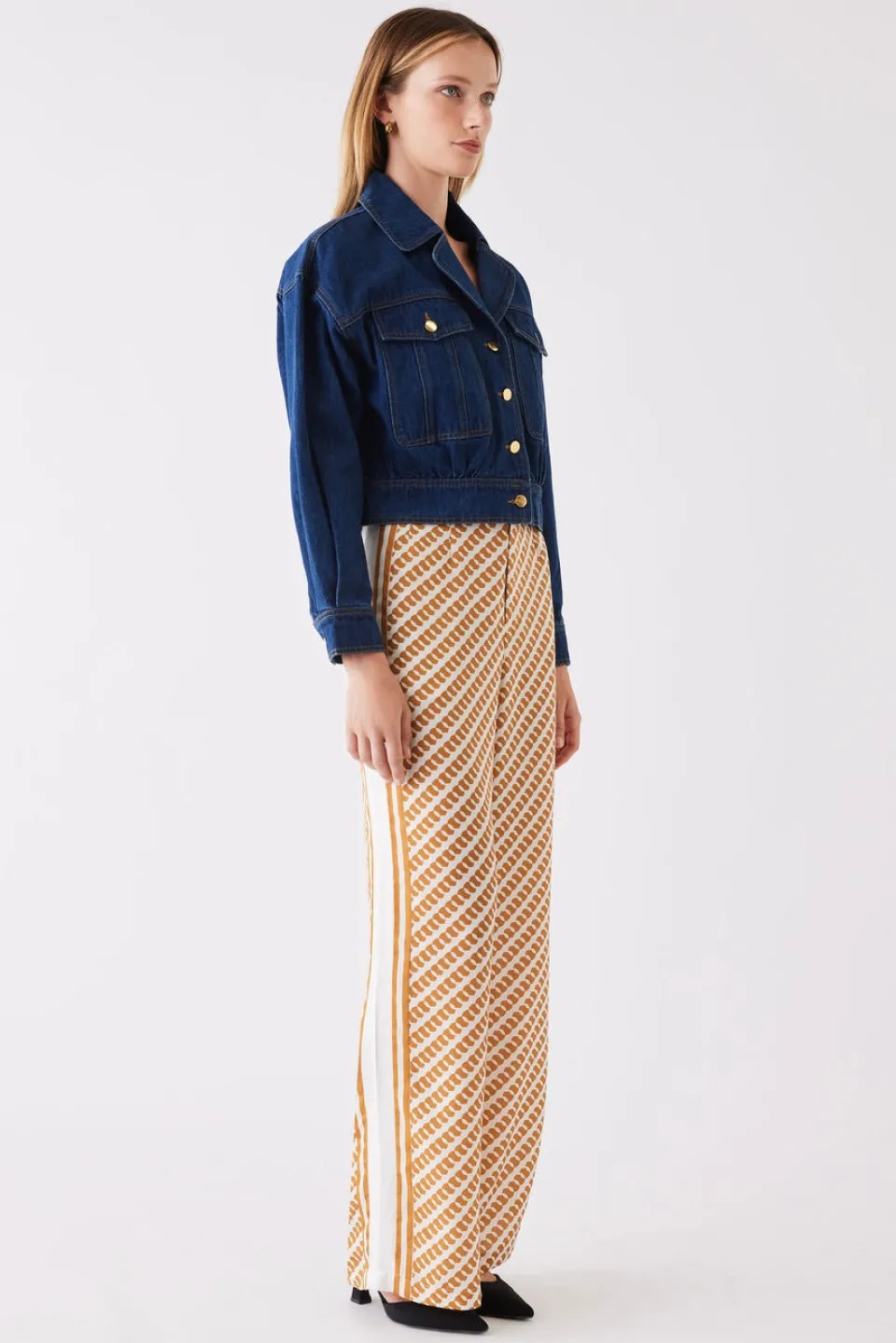Esmaee Podium Indigo Denim Jacket