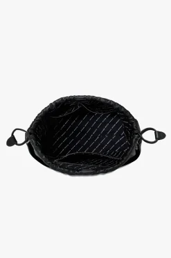 Status Anxiety Point Of No Return Black Drawstring Shoulder Bag