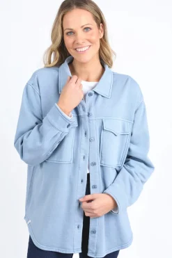 Elm Poppy Steel Blue Fleece Jacket