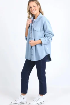 Elm Poppy Steel Blue Fleece Jacket