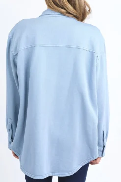 Elm Poppy Steel Blue Fleece Jacket