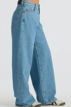 Lee Precinct Blue Mid Slouch Petite Denim Jean