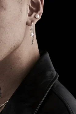 Stolen Girlfriends Club Purity Stud Pearl Earrings Silver EOL
