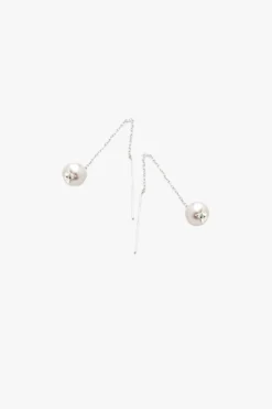 Stolen Girlfriends Club Purity Thread Pearl Earrings Silver