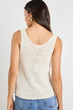 RE:UNION Label Reef Ivory Relaxed Knit Tank Top