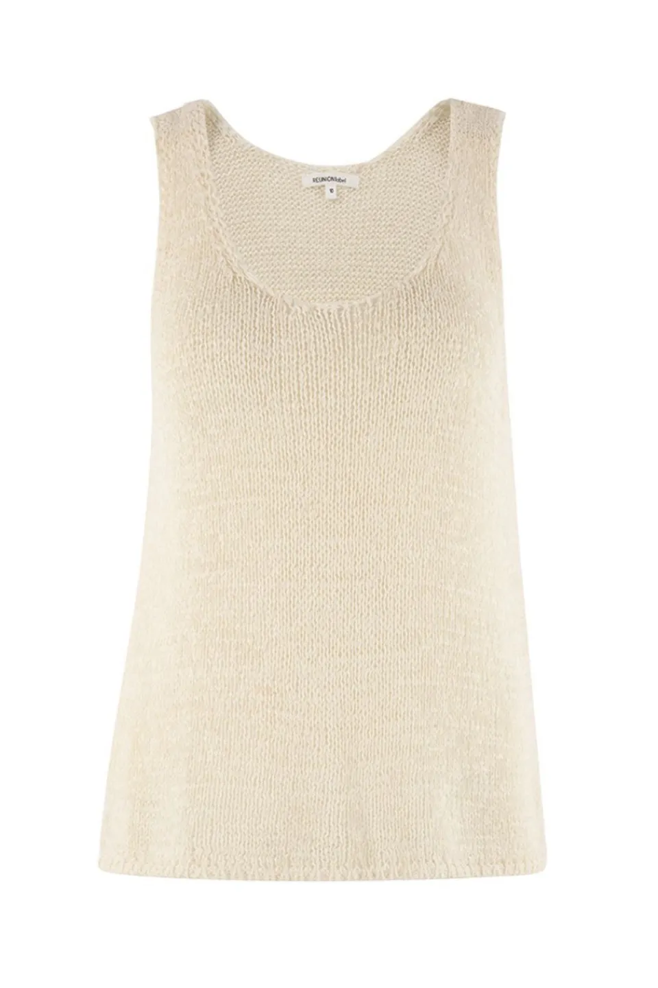 RE:UNION Label Reef Ivory Relaxed Knit Tank Top