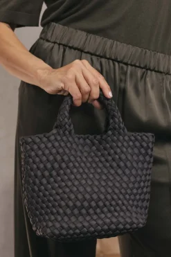 Black Caviar Reeva Black Woven Mini Bag