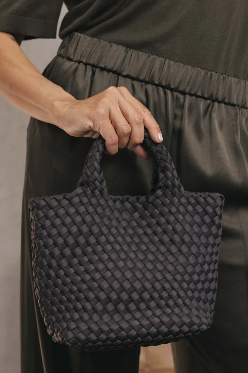 Black Caviar Reeva Black Woven Mini Bag