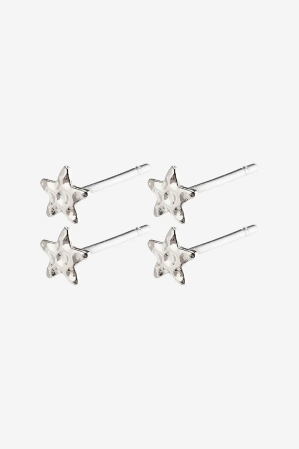 Pilgrim Regina Mini Star Stud Silver EOL Earrings Two Pack