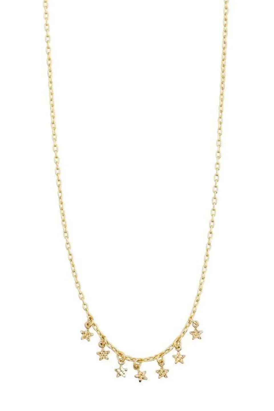 Pilgrim Regina Seven Mini Stars Gold Pendant EOL Necklace