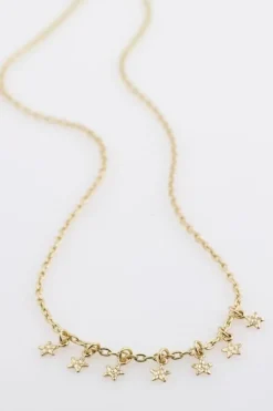 Pilgrim Regina Seven Mini Stars Gold Pendant EOL Necklace