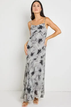Stories be Told Reign Charcoal Strappy Maxi Slip Dress