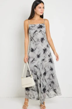Stories be Told Reign Charcoal Strappy Maxi Slip Dress