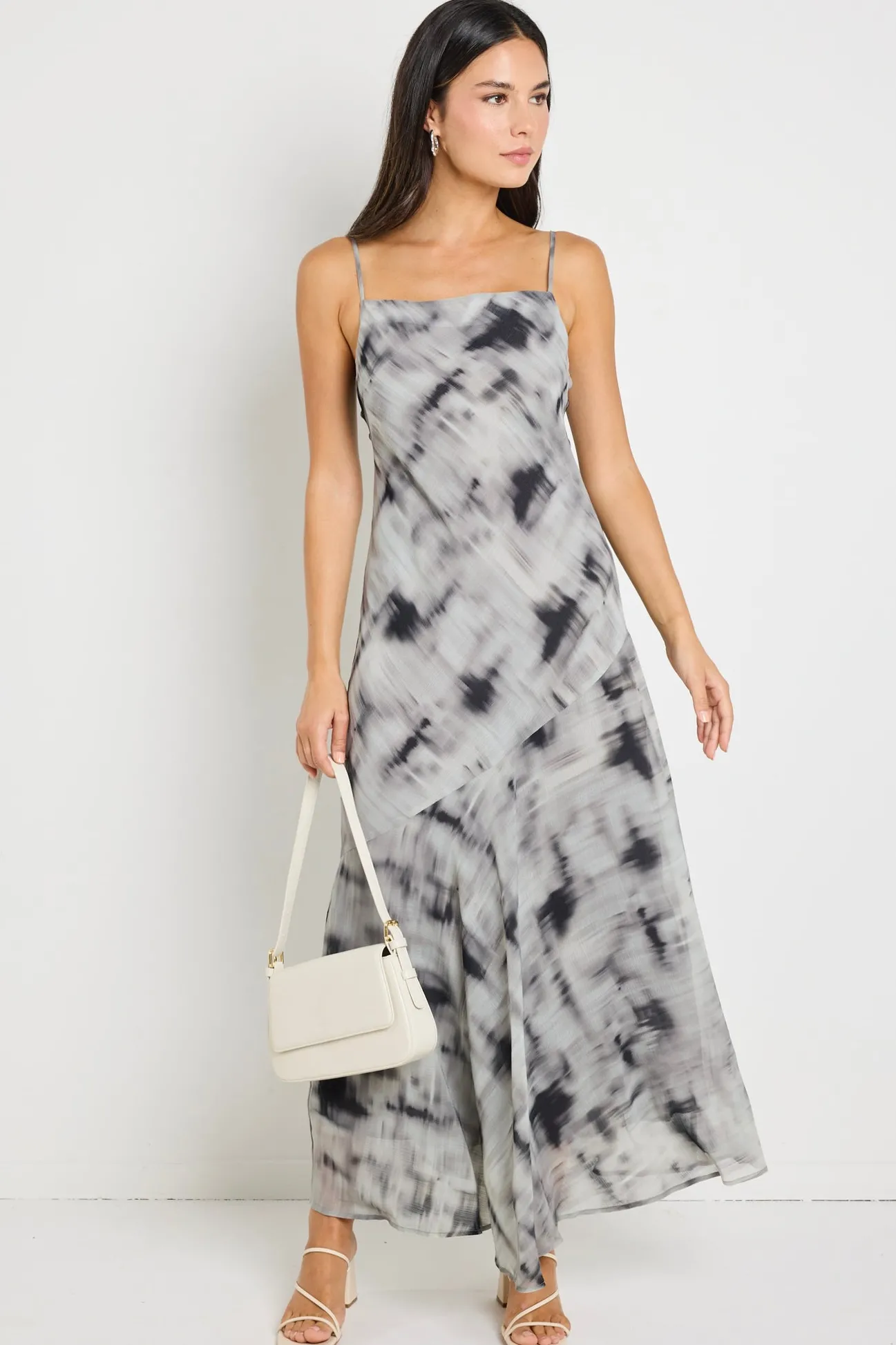 Stories be Told Reign Charcoal Strappy Maxi Slip Dress