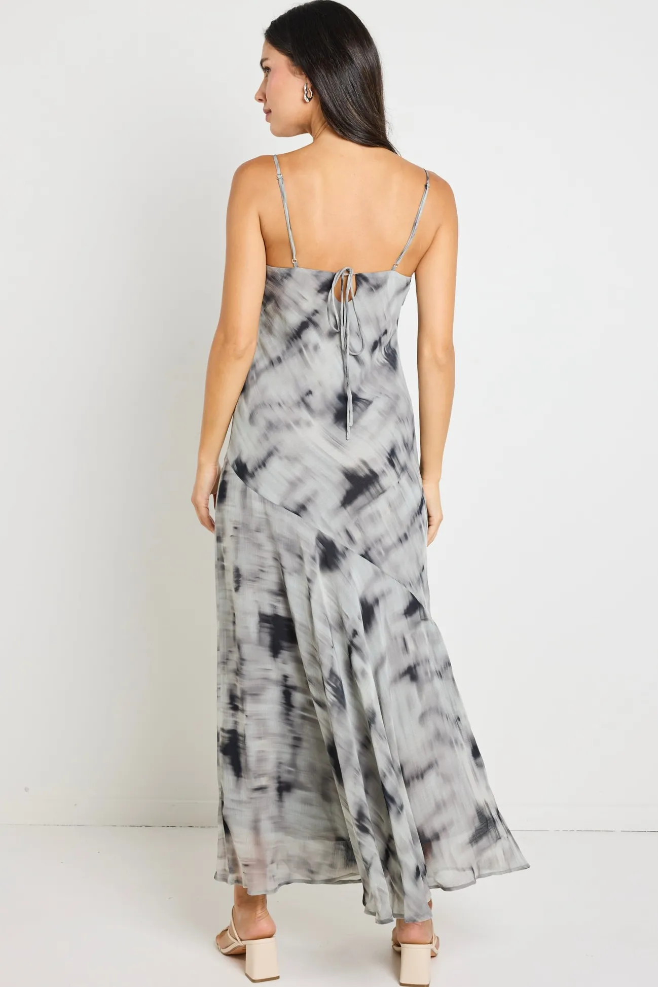 Stories be Told Reign Charcoal Strappy Maxi Slip Dress