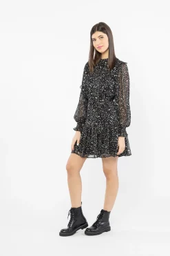 Seeking Lola Remember Golden Glitter Shoulder Mini Dress