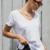 Humble + Heart Respect Relaxed White V Neck Organic Tee